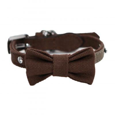 Rosewood Truffle/Taupe Bow Collar