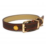 Rosewood Brown Leather Collar