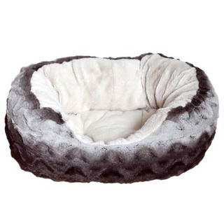 Rosewood Grey/Cream Snuggle Plush Oval