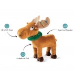 Fringe Studio Merry Chrismoose Plush Dog Toy