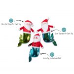 Fringe Studio Christmas Minis Mer-Santas 3-Piece Plush Dog Toy Set