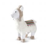 Fringe Studio Christmas Llama with a Beanie Plush Squeaker Dog Toy