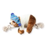Fringe Studio Beanie Sweater Sloth on a Rope Plush Dog Toy