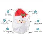 Fringe Studio Christmas Santa Face Durable Plush Stuffing Free Dog Toy